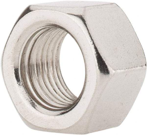 Value Collection - 1/2-20 UNF Stainless Steel Right Hand Hex Nut - 3/4" Across Flats, 7/16" High, Uncoated - Makers Industrial Supply