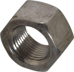 Value Collection - 3/4-16 UNF Stainless Steel Right Hand Hex Nut - 1-1/8" Across Flats, 41/64" High, Uncoated - Makers Industrial Supply