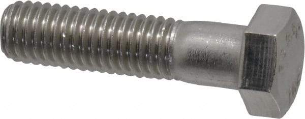 Value Collection - 1/2-13 UNC, 2" Length Under Head Hex Head Cap Screw - Grade 18-8 Stainless Steel, 3/4" Hex - Makers Industrial Supply