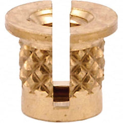 E-Z LOK - Press Fit Threaded Inserts Type: Flanged For Material Type: Plastic - Makers Industrial Supply