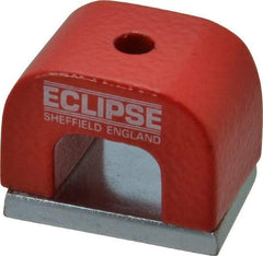 Eclipse - 1 Hole, 3/16" Hole Diam, 51/64" Overall Width, 1-3/16" Deep, 51/64" High, Alnico Power Magnets - 0.3" Pole Width, 550°C Max Operating Temp, Grade 5 Alnico - Makers Industrial Supply