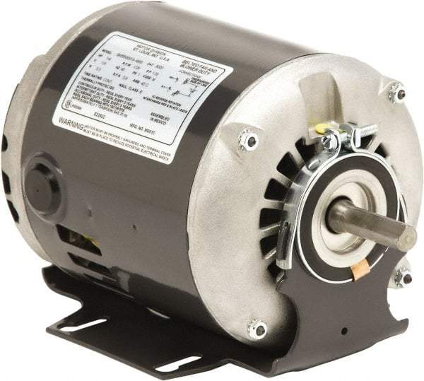 US Motors - 1/2 hp, ODP Enclosure, Auto Thermal Protection, 1,725 RPM, 115 Volt, 60 Hz, Industrial Electric AC/DC Motor - Size 48/56 Frame, Resilient Mount, 1 Speed, Sleeve Bearings, A Class Insulation, Reversible - Makers Industrial Supply