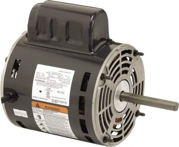 US Motors - 1/3 hp, ODP Enclosure, Auto Thermal Protection, 1,650 RPM, 115 Volt, 60 Hz, Industrial Electric AC/DC Motor - Size 48 Frame, Stud Mount, 1 Speed, Ball Bearings, 4.0 Full Load Amps, B Class Insulation, CW Lead End - Makers Industrial Supply