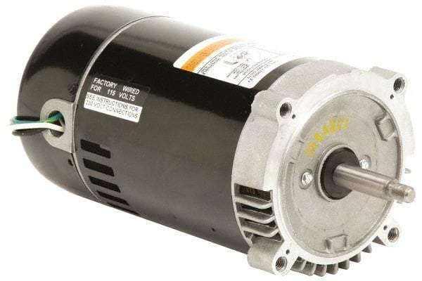 US Motors - 1 hp, ODP Enclosure, Auto Thermal Protection, 3,450 RPM, 115/230 Volt, 60 Hz, Industrial Electric AC/DC Motor - Size 56 Frame, C-Face Mount, 1 Speed, Ball Bearings, B Class Insulation, CCW Drive End - Makers Industrial Supply