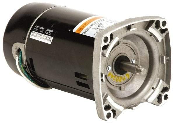 US Motors - 1.5 hp, ODP Enclosure, Auto Thermal Protection, 3,450 RPM, 208-230/115 Volt, 60 Hz, Industrial Electric AC/DC Motor - Size 56 Frame, C-Face Mount, 1 Speed, Ball Bearings, B Class Insulation, CCW Drive End - Makers Industrial Supply