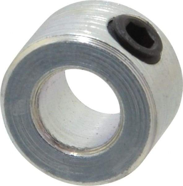 Climax Metal Products - 1/4" Bore, Steel, Set Screw Shaft Collar - 1/2" Outside Diam, 5/16" Wide - Makers Industrial Supply