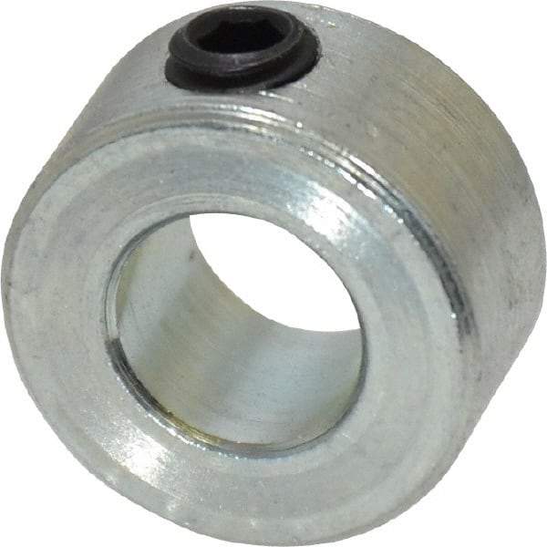 Climax Metal Products - 5/16" Bore, Steel, Set Screw Shaft Collar - 5/8" Outside Diam, 5/16" Wide - Makers Industrial Supply