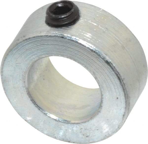 Climax Metal Products - 9/16" Bore, Steel, Set Screw Shaft Collar - 1" Outside Diam, 7/16" Wide - Makers Industrial Supply