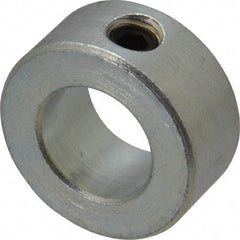 Climax Metal Products - 11/16" Bore, Steel, Set Screw Shaft Collar - 1-1/4" Outside Diam, 9/16" Wide - Makers Industrial Supply