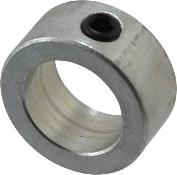 Climax Metal Products - 13/16" Bore, Steel, Set Screw Shaft Collar - 1-1/4" Outside Diam, 9/16" Wide - Makers Industrial Supply