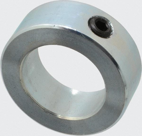 Climax Metal Products - 1-1/8" Bore, Steel, Set Screw Shaft Collar - 1-3/4" Outside Diam, 5/8" Wide - Makers Industrial Supply