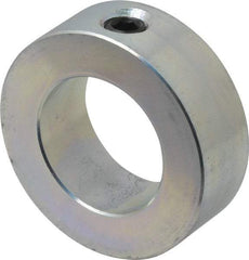 Climax Metal Products - 1-3/16" Bore, Steel, Set Screw Shaft Collar - 2" Outside Diam, 11/16" Wide - Makers Industrial Supply