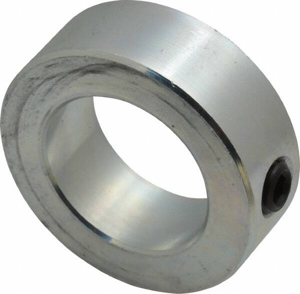 Climax Metal Products - 1-1/4" Bore, Steel, Set Screw Shaft Collar - 2" Outside Diam, 11/16" Wide - Makers Industrial Supply