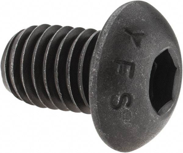 Value Collection - 1/2-13 UNC Hex Socket Drive, Button Screw - Alloy Steel, Black Oxide Finish, Fully Threaded, 3/4" Length Under Head - Makers Industrial Supply