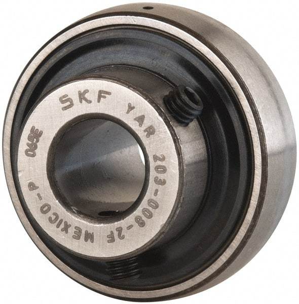 SKF - 1/2" ID x 1.5748" OD, 1,650 Lb Dynamic Capacity, Insert Bearing Insert Bearing - 0.4724" Race Width, 1,070 Lb Static Capacity - Makers Industrial Supply