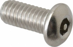 Value Collection - 5/16-18 UNC Pin In Hex Socket Drive, Button Screw - Grade 18-8 Stainless Steel, Uncoated, 3/4" Length Under Head - Makers Industrial Supply