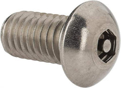 Value Collection - 3/8-16 UNC Pin In Hex Socket Drive, Button Screw - Grade 18-8 Stainless Steel, Uncoated, 3/4" Length Under Head - Makers Industrial Supply