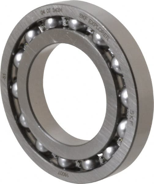 SKF - 35mm Bore Diam, 62mm OD, Open Deep Groove Radial Ball Bearing - 9mm Wide, 1 Row, Round Bore, 1,830 Lb Static Capacity, 2,790 Lb Dynamic Capacity - Makers Industrial Supply