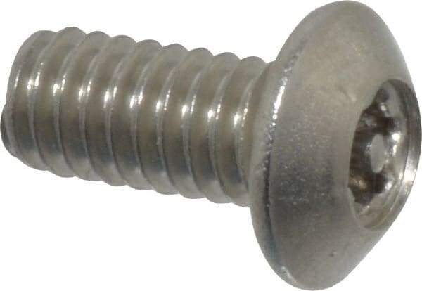 Value Collection - #8-32 UNC Pin In Torx Drive, Button Screw - Grade 18-8 Stainless Steel, Uncoated, 3/8" Length Under Head - Makers Industrial Supply