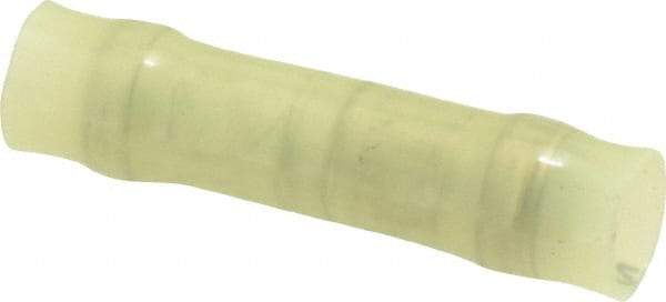 3M - 12 to 10 AWG Compatible, Nylon Fully Insulated, Crimp-On Butt Splice Terminal - 2 Wire Entries, 1.08" OAL, Yellow - Makers Industrial Supply