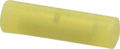 3M - 12 to 10 AWG Compatible, Nylon Fully Insulated, Crimp-On Butt Splice Terminal - 2 Wire Entries, Yellow - Makers Industrial Supply