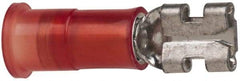 3M - 22 to 18 AWG, Nylon, Partially Insulated, Female Wire Disconnect - 3/16 Inch Wide Tab, Red, RoHS 2011/65/EU Compliant - Makers Industrial Supply