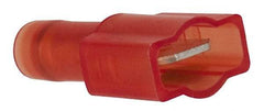 3M - 22 to 18 AWG, Nylon, Fully Insulated, Male Wire Disconnect - 1/4 Inch Wide Tab, Red, RoHS 2011/65/EU Compliant - Makers Industrial Supply