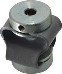 Huco - 3/16" Max Bore Diam, Flexible Flex P Double Loop Coupling - 27mm OD, Polyurethane - Makers Industrial Supply