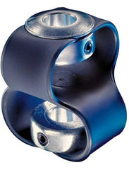 Huco - 5/16" Max Bore Diam, Flexible Flex P Double Loop Coupling - 27mm OD, Polyurethane - Makers Industrial Supply