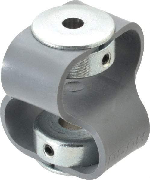 Huco - 3/8" Max Bore Diam, Flexible Flex P Double Loop Coupling - 48mm OD, Polyurethane - Makers Industrial Supply