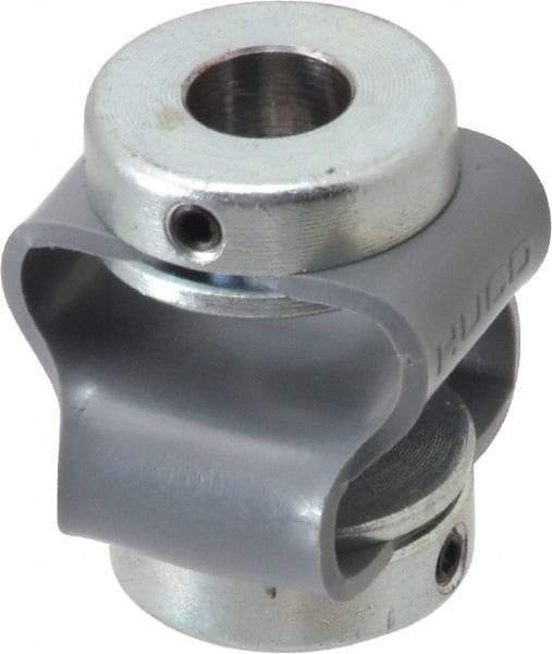 Huco - 3/8" Max Bore Diam, Flexible Flex P Double Loop Coupling - 48mm OD, Polyurethane - Makers Industrial Supply