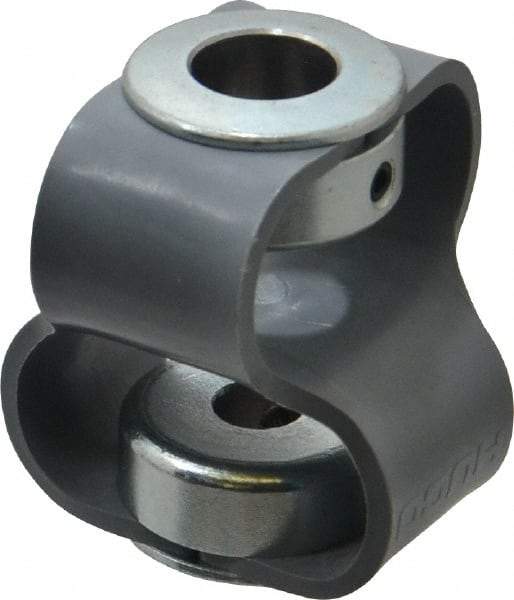 Huco - 1/2" Max Bore Diam, Flexible Flex P Double Loop Coupling - 48mm OD, Polyurethane - Makers Industrial Supply