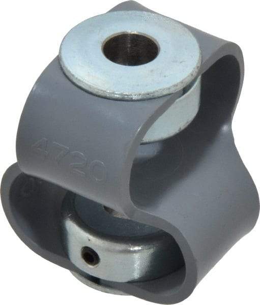 Huco - 3/8" Max Bore Diam, Flexible Flex P Double Loop Coupling - 48mm OD, Polyurethane - Makers Industrial Supply