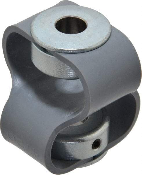 Huco - 7/16" Max Bore Diam, Flexible Flex P Double Loop Coupling - 48mm OD, Polyurethane - Makers Industrial Supply