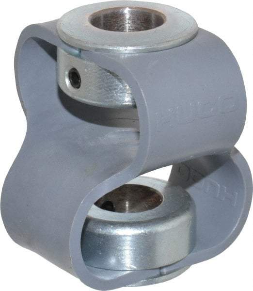 Huco - 1/2" Max Bore Diam, Flexible Flex P Double Loop Coupling - 48mm OD, Polyurethane - Makers Industrial Supply