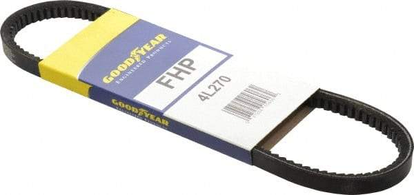 Continental ContiTech - Section 4L, 27" Outside Length, V-Belt - High Traction Rubber, Fractional HP, No. 4L270 - Makers Industrial Supply