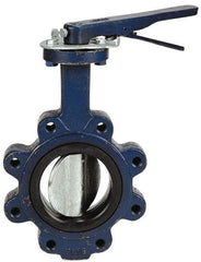 NIBCO - 3" Pipe, Lug Butterfly Valve - Lever Handle, Cast Iron Body, EPDM Seat, 200 WOG, Ductile Iron Disc, Stainless Steel Stem - Makers Industrial Supply