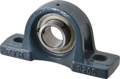 Value Collection - 6-3/16" OALBall Bearing Pillow Block - Cast Iron - Makers Industrial Supply