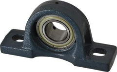 Value Collection - 6-3/16" OALBall Bearing Pillow Block - Cast Iron - Makers Industrial Supply