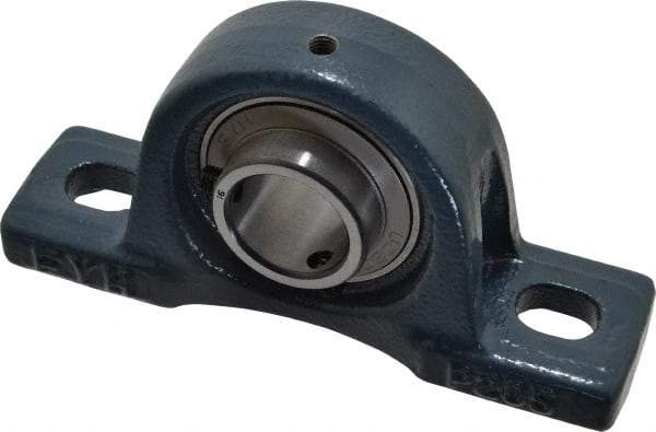 Value Collection - 5-1/2" OALBall Bearing Pillow Block - Cast Iron - Makers Industrial Supply