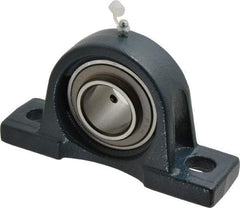 Value Collection - 6-3/4" OALBall Bearing Pillow Block - Cast Iron - Makers Industrial Supply