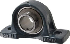 Value Collection - 7-1/8" OALBall Bearing Pillow Block - Cast Iron - Makers Industrial Supply