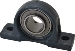 Value Collection - 7-3/8" OALBall Bearing Pillow Block - Cast Iron - Makers Industrial Supply