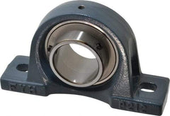 Value Collection - 9-1/2" OALBall Bearing Pillow Block - Cast Iron - Makers Industrial Supply