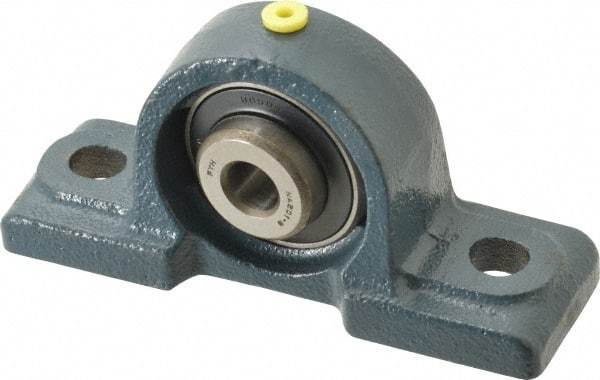 Value Collection - 4-7/8" OALBall Bearing Pillow Block - Cast Iron - Makers Industrial Supply