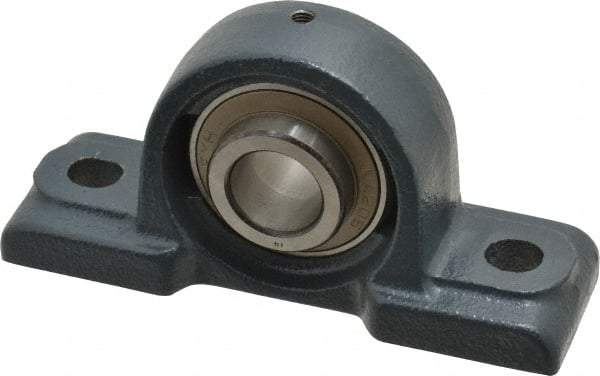 Value Collection - 5-1/2" OALBall Bearing Pillow Block - Cast Iron - Makers Industrial Supply