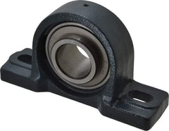 Value Collection - 7-1/8" OALBall Bearing Pillow Block - Cast Iron - Makers Industrial Supply