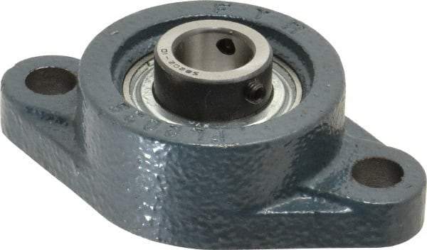 Value Collection - 3-7/8" OALBall Bearing Pillow Block - Cast Iron - Makers Industrial Supply