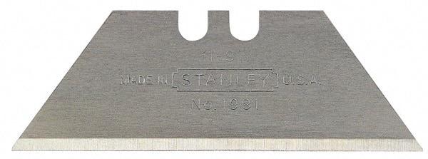 Stanley - 5 Piece Carbon Steel Utility Knife Blade - 2" OAL, 0.017" Blade Thickness - Makers Industrial Supply