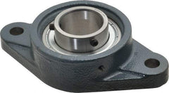 Value Collection - 6-1/8" OALBall Bearing Pillow Block - Cast Iron - Makers Industrial Supply